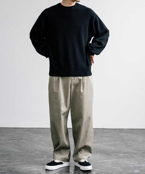 Rocky Monroe（ロッキーモンロー）の「ワイドバルーンツータックチノパンツ（チノパンツ・メンズ・ベージュ/ダークネイビー/カーキ/ブラック/ナチュラル/オフホワイト/グレー/ダークベージュ・マルチサイズ）」の20枚目の写真