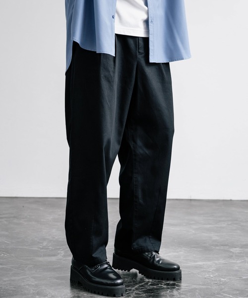 Rocky Monroe（ロッキーモンロー）の「ワイドバルーンツータックチノパンツ（チノパンツ・メンズ・ベージュ/ダークネイビー/カーキ/ブラック/ナチュラル/オフホワイト/グレー/ダークベージュ・マルチサイズ）」の14枚目の写真