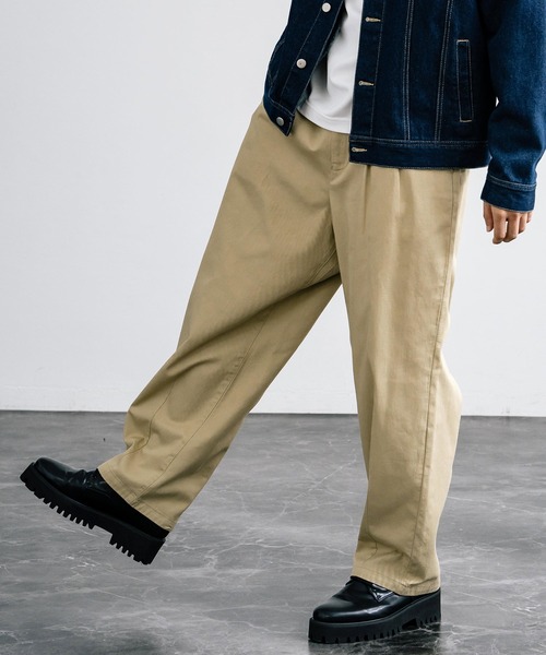 Rocky Monroe（ロッキーモンロー）の「ワイドバルーンツータックチノパンツ（チノパンツ・メンズ・ベージュ/ダークネイビー/カーキ/ブラック/ナチュラル/オフホワイト/グレー/ダークベージュ・マルチサイズ）」の22枚目の写真