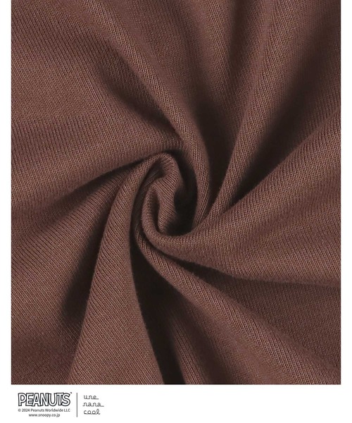 une nana cool（ウンナナクール）の「PEANUTS × une nana cool やわらか天竺パジャマ（ルームウェア/パジャマ・レディース・ブラウン/オレンジ/ネイビー/ホワイト/チョコ・M/L）」の13枚目の写真