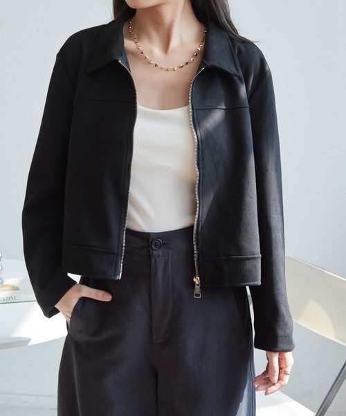 MAISON DE THERESE(メゾン ド テレーズ)の「スエードジャケット(テーラードジャケット・レディース・ブラック/グリーン/キャメル・M)」の21枚目の写真