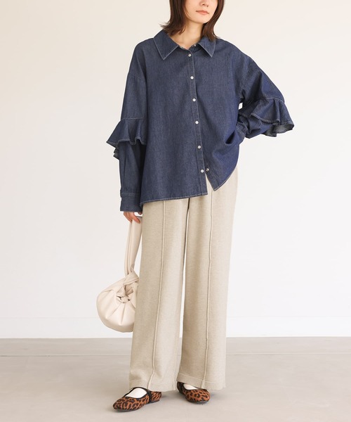 n'OrLABEL(ノアールレーベル)の「センターリンキングニットパンツ(その他パンツ・レディース・ブラウン/ライトベージュ/チャコール・2/1)」の18枚目の写真