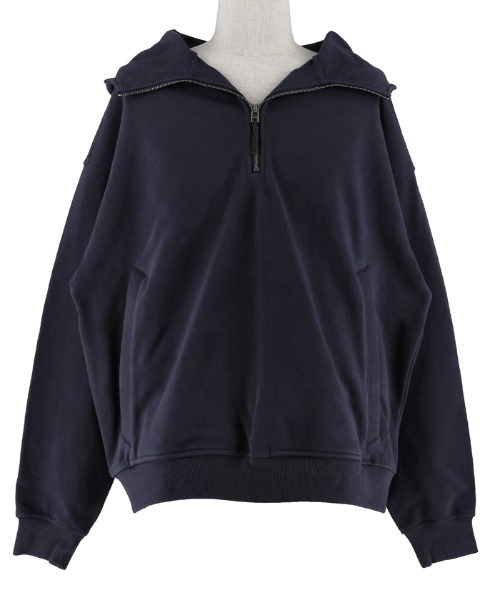 coca（coca）（コカ）の「ハーフジッププルパーカー（スウェット・メンズ・ネイビー/ライトグレー・XL/M/L）」の14枚目の写真