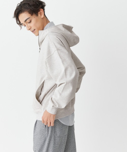coca（coca）（コカ）の「ハーフジッププルパーカー（スウェット・メンズ・ネイビー/ライトグレー・XL/M/L）」の9枚目の写真