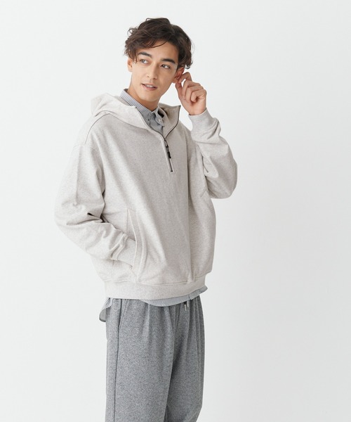 coca（coca）（コカ）の「ハーフジッププルパーカー（スウェット・メンズ・ネイビー/ライトグレー・XL/M/L）」の10枚目の写真