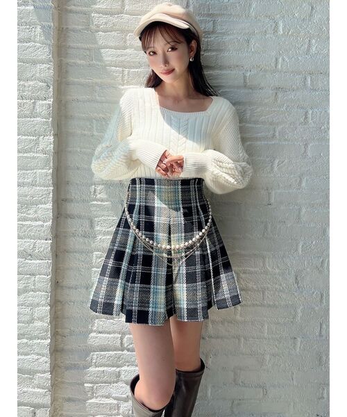 RESEXXY（リゼクシー）の「フロントタックフレアミニスカート（スカート・レディース・チャコールグレー/ベージュ/その他1・FREE）」の14枚目の写真