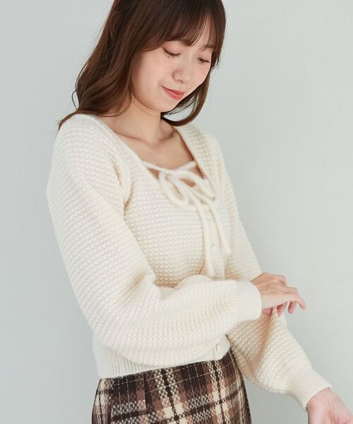 MAJESTIC LEGON(マジェスティックレゴン)の「スパークリングシャギーニット(ニット/セーター・レディース・ブルー/ピンク/アイボリー・MEDIUM)」の8枚目の写真