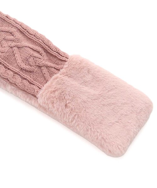 Ampersand(アンパサンド)の「ふわふわリボンマフラー(マフラー・キッズ・ピンク/グレー/アイボリー・120/140)」の9枚目の写真