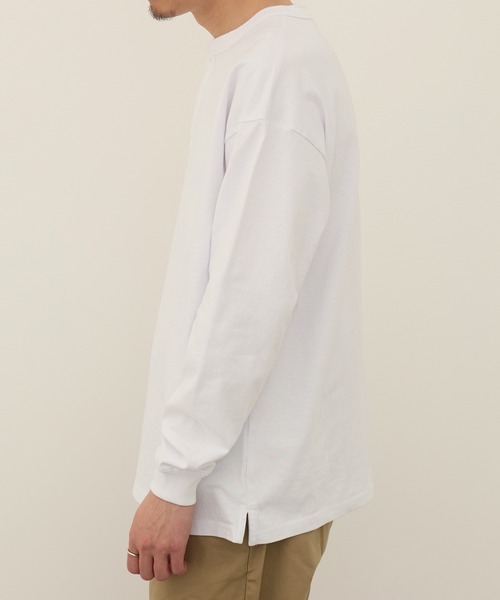 Goodwear(グッドウェア)の「【Goodwear】ヘンリーネック LONG SLEEVE BIG TEE 2W7-61206(Tシャツ/カットソー・メンズ・ブラック/ホワイト/チャコールグレー・M/L/XL)」の6枚目の写真