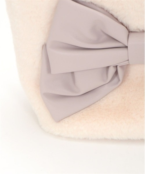 axes femme（アクシーズファム）の「リボンデザインファーバッグ（ショルダーバッグ・レディース・ピンク/キナリ/ブラック・FREE）」の9枚目の写真