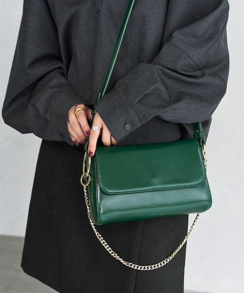 LE TALON(ルタロン)の「LE TALON Le cercle bag(ショルダーバッグ・レディース・ブラック/ホワイト/グリーン・FREE)」の3枚目の写真