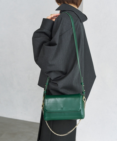 LE TALON(ルタロン)の「LE TALON Le cercle bag(ショルダーバッグ・レディース・ブラック/ホワイト/グリーン・FREE)」の12枚目の写真