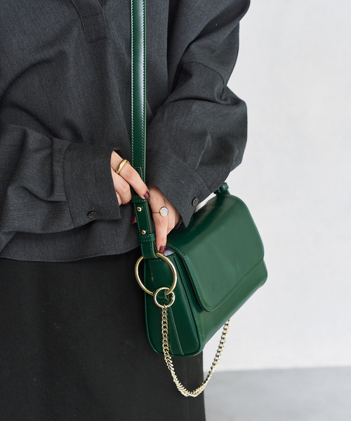 LE TALON（ルタロン）の「LE TALON Le cercle bag（ショルダーバッグ・レディース・ブラック/ホワイト/グリーン・FREE）」の14枚目の写真