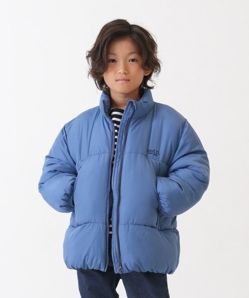 and D. petit main(アンドディープティマイン)の「中綿ジャケット(ブルゾン・キッズ・ブルーグレー/ブラック/ラベンダー/ダークオレンジ/ダークグリーン/グレー・100cm/110cm/120cm/130cm/140cm/150cm)」の1枚目の写真