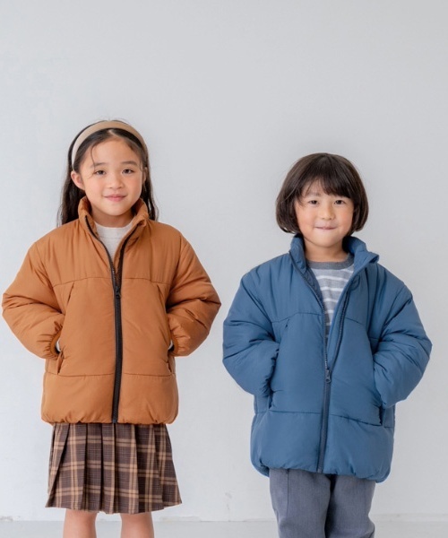 and D. petit main(アンドディープティマイン)の「中綿ジャケット(ブルゾン・キッズ・ブルーグレー/ブラック/ラベンダー/ダークオレンジ/ダークグリーン/グレー・100cm/110cm/120cm/130cm/140cm/150cm)」の16枚目の写真