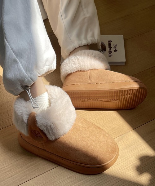 Miniministore(ミニミニストア)の「厚底ムートンブーツ 保温(ブーツ・レディース・アイボリー/キャメル・S/M/L)」の7枚目の写真