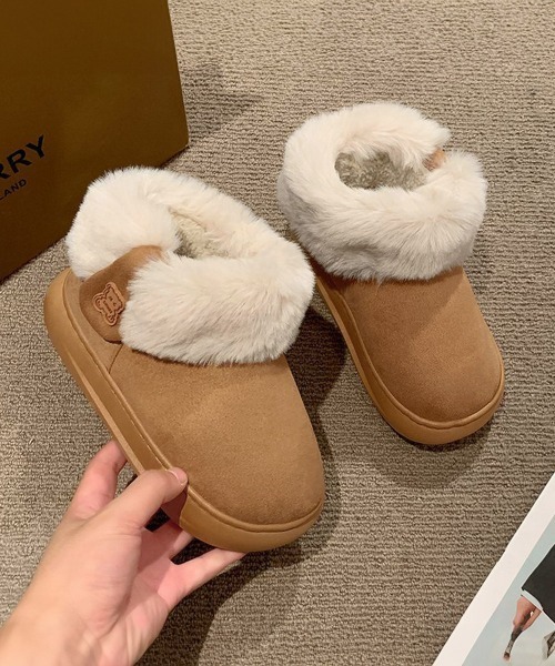 Miniministore(ミニミニストア)の「厚底ムートンブーツ 保温(ブーツ・レディース・アイボリー/キャメル・S/M/L)」の13枚目の写真