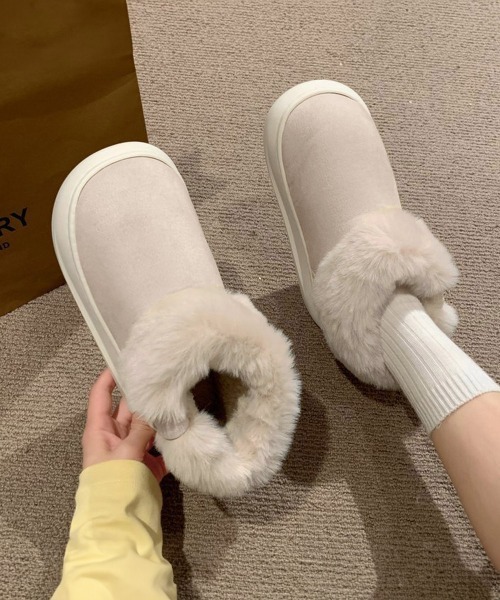 Miniministore(ミニミニストア)の「厚底ムートンブーツ 保温(ブーツ・レディース・アイボリー/キャメル・S/M/L)」の14枚目の写真