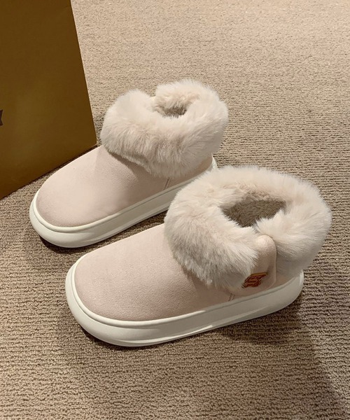 Miniministore(ミニミニストア)の「厚底ムートンブーツ 保温(ブーツ・レディース・アイボリー/キャメル・S/M/L)」の17枚目の写真