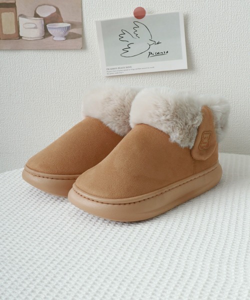 Miniministore(ミニミニストア)の「厚底ムートンブーツ 保温(ブーツ・レディース・アイボリー/キャメル・S/M/L)」の21枚目の写真