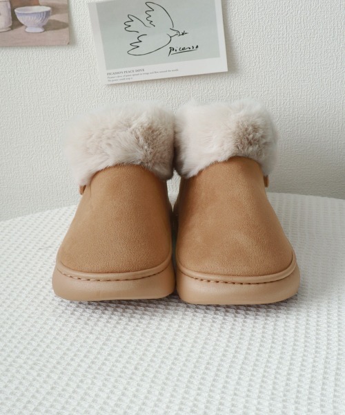 Miniministore(ミニミニストア)の「厚底ムートンブーツ 保温(ブーツ・レディース・アイボリー/キャメル・S/M/L)」の22枚目の写真