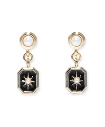ブラックスクエアピアス
