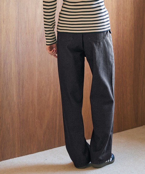 coca(coca)(コカ)の「ラップスカートレイヤード デニムパンツ(デニムパンツ・レディース・ブルー/ブラック・S/L/M)」の10枚目の写真