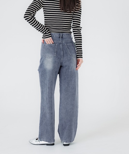 coca(coca)(コカ)の「ラップスカートレイヤード デニムパンツ(デニムパンツ・レディース・ブルー/ブラック・S/L/M)」の18枚目の写真