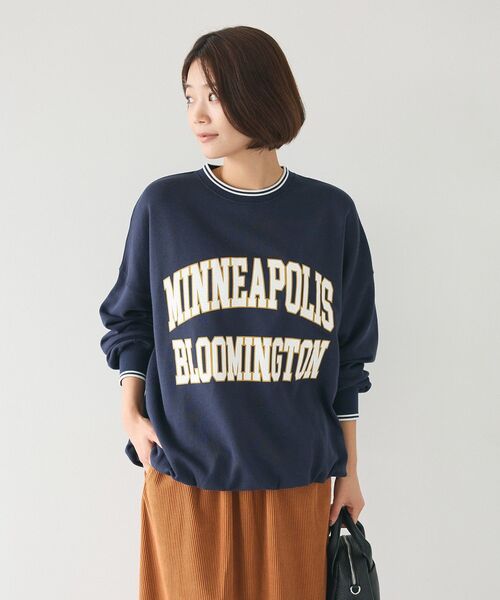 CRAFT STANDARD BOUTIQUE（クラフトスタンダードブティック）の「【ユニセックス】裏毛プリントスウェット（スウェット・レディース・ブルーグリーン/マスタード/ホワイト系その他/ネイビー・M/L/XL）」の2枚目の写真