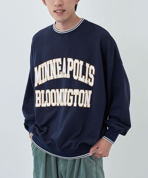 CRAFT STANDARD BOUTIQUE（クラフトスタンダードブティック）の「【ユニセックス】裏毛プリントスウェット（スウェット・レディース・ブルーグリーン/マスタード/ホワイト系その他/ネイビー・M/L/XL）」の9枚目の写真