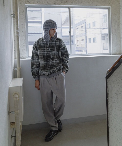 niko and...（ニコアンド）の「チェックボアヘンリープルオーバー（その他トップス・メンズ・グレー/グリーン・LARGE/MEDIUM）」の5枚目の写真