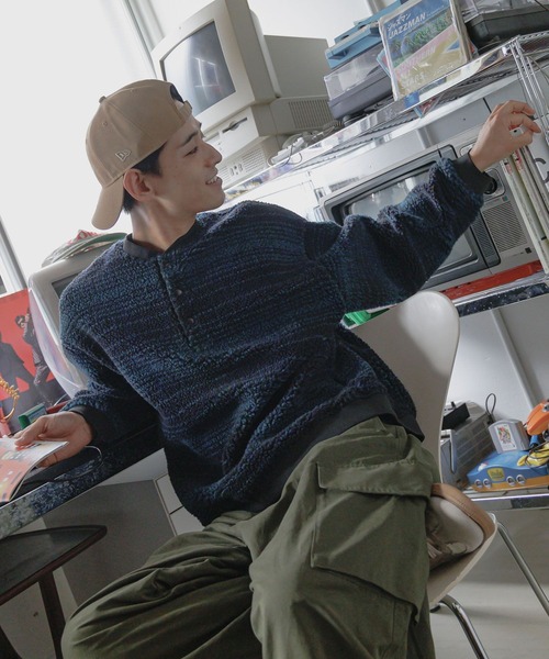 niko and...（ニコアンド）の「チェックボアヘンリープルオーバー（その他トップス・メンズ・グレー/グリーン・LARGE/MEDIUM）」の16枚目の写真