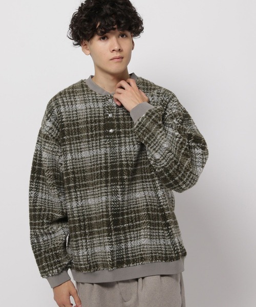 niko and...（ニコアンド）の「チェックボアヘンリープルオーバー（その他トップス・メンズ・グレー/グリーン・LARGE/MEDIUM）」の19枚目の写真