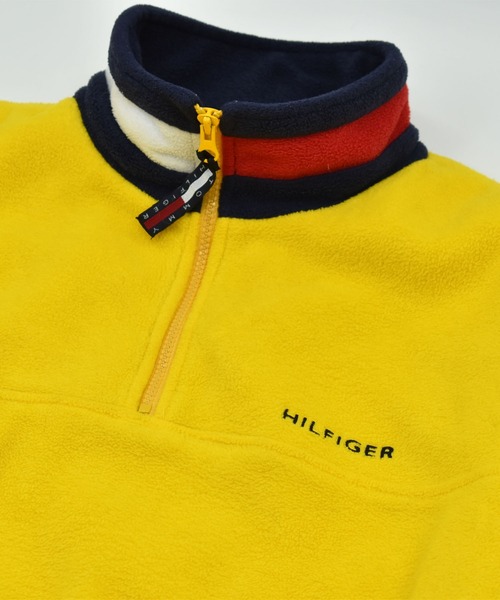 TOMMY HILFIGER(トミーヒルフィガー)の「【ヴィンテージ古着】90's TOMMY HILFIGER ハーフジップ フリースプルオーバー(その他トップス・メンズ・イエロー・X-LARGE)」の3枚目の写真