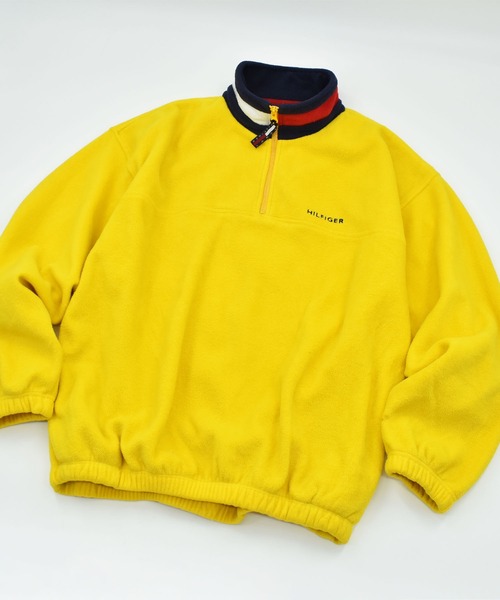 TOMMY HILFIGER(トミーヒルフィガー)の「【ヴィンテージ古着】90's TOMMY HILFIGER ハーフジップ フリースプルオーバー(その他トップス・メンズ・イエロー・X-LARGE)」の12枚目の写真