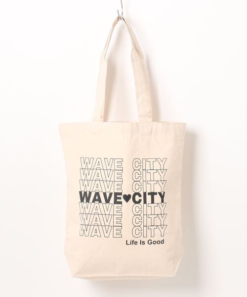WAVE CITY（ウェイブシティ）の「【WAVECITY/ウェイブシティ】WAVE CITY OrganicCotton Tote BAG/オーガニックコットン素材ノートパソコン収納可能サイズブランドロゴトートパック（10L)（トートバッグ・メンズ・ホワイト系その他3/ホワイト系その他/ホワイト系その他2・FREE）」の12枚目の写真