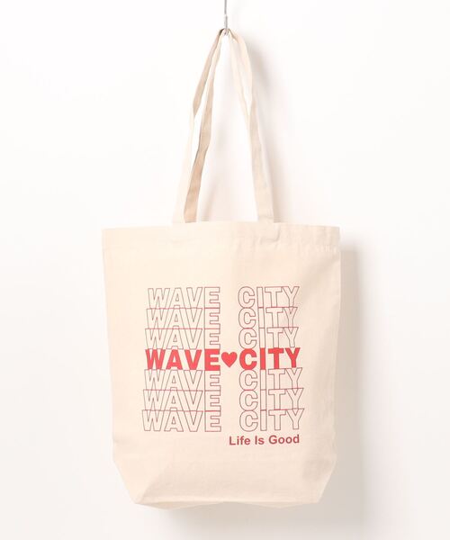 WAVE CITY（ウェイブシティ）の「【WAVECITY/ウェイブシティ】WAVE CITY OrganicCotton Tote BAG/オーガニックコットン素材ノートパソコン収納可能サイズブランドロゴトートパック（10L)（トートバッグ・メンズ・ホワイト系その他3/ホワイト系その他/ホワイト系その他2・FREE）」の13枚目の写真