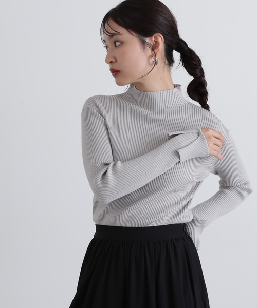 【セール】◆モックネックスリットカフスニット(ニット/セーター)|N.(N. Natural Beauty Basic)(エヌエヌナチュラルビューティーベーシック)