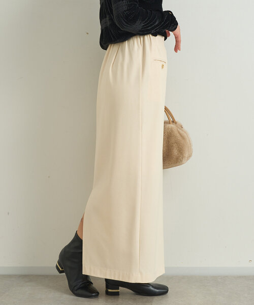 【セール】吸湿発熱ストレッチナロースカート（スカート）｜un dix cors（アンディコール）