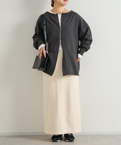 【セール】吸湿発熱ストレッチナロースカート（スカート）｜un dix cors（アンディコール）