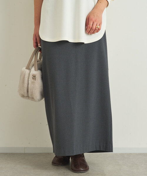 【セール】吸湿発熱ストレッチナロースカート（スカート）｜un dix cors（アンディコール）