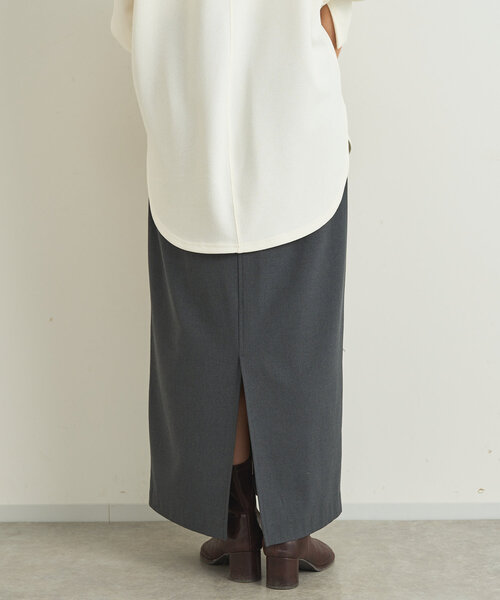 【セール】吸湿発熱ストレッチナロースカート（スカート）｜un dix cors（アンディコール）