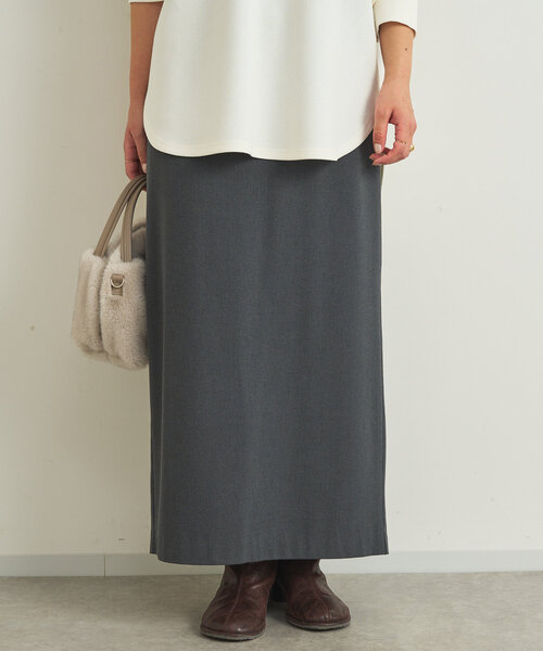 【セール】吸湿発熱ストレッチナロースカート（スカート）｜un dix cors（アンディコール）