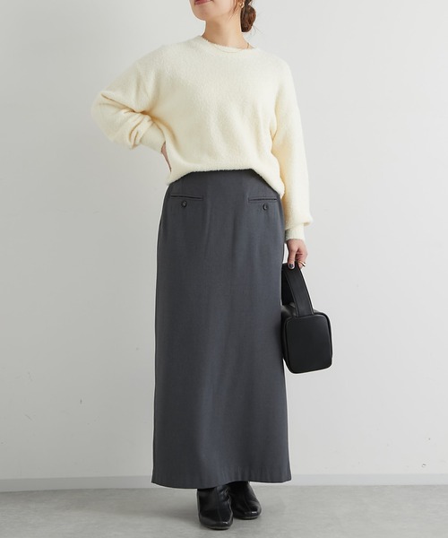 【セール】吸湿発熱ストレッチナロースカート（スカート）｜un dix cors（アンディコール）