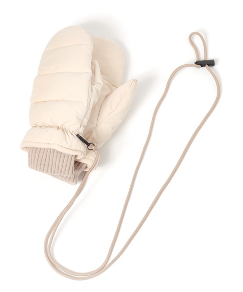 BAYFLOW（ベイフロー）の「[取り外し可能]コード付き中綿ミトン（手袋・レディース・ブラック/アイボリー・FREE）」の8枚目の写真