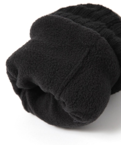 BAYFLOW（ベイフロー）の「[取り外し可能]コード付き中綿ミトン（手袋・レディース・ブラック/アイボリー・FREE）」の14枚目の写真