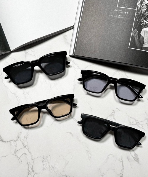 FLEX（フレックス）の「square frame 2 sunglasses / スクエアフレーム サングラス（サングラス・レディース・ブラック系1/ブラック系2/グレー/オレンジ・FREE）」の15枚目の写真