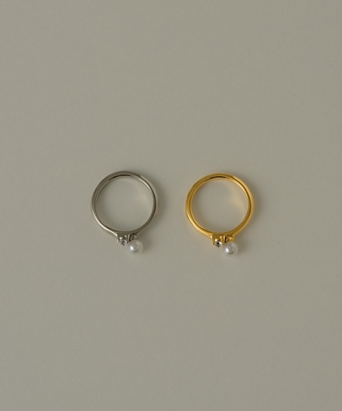 muku（ムク）の「PINKY RING/PEARL×ZIRCONIA（リング・レディース・ゴールド/シルバー・3）」の7枚目の写真