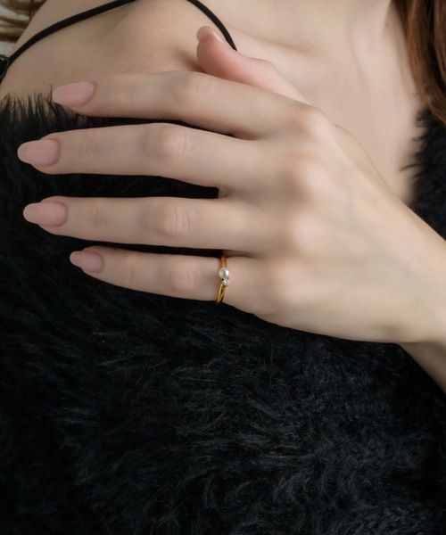 muku（ムク）の「PINKY RING/PEARL×ZIRCONIA（リング・レディース・ゴールド/シルバー・3）」の18枚目の写真