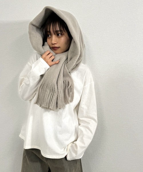 gossara(ゴサラ)の「ミンクタッチもっちりストール(ストール/ショール・レディース・アイボリー/チャコール/ベージュ・FREE)」の12枚目の写真
